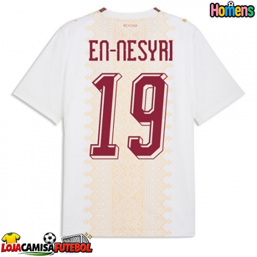 Camisa de Futebol Marrocos Youssef En-Nesyri #19 Equipamento Secundário Mundo 2026 Manga Curta